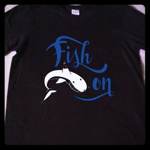 Handcrafted vinyl print fish on